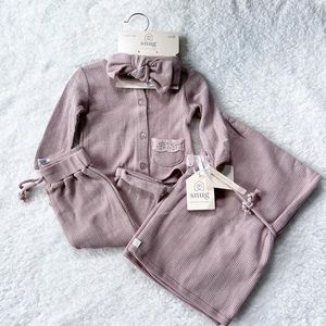 snug waffle knit 4 piece set